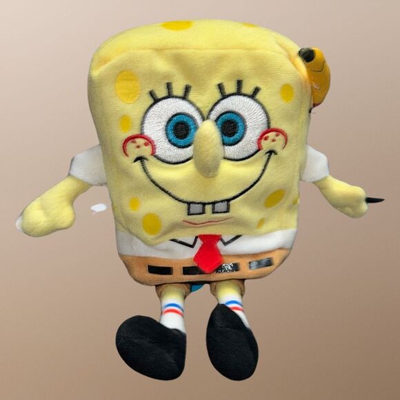 2010 Ty Beanie Babies Spongebob Squarpants Plush with Pencil - Picture 3 of 4